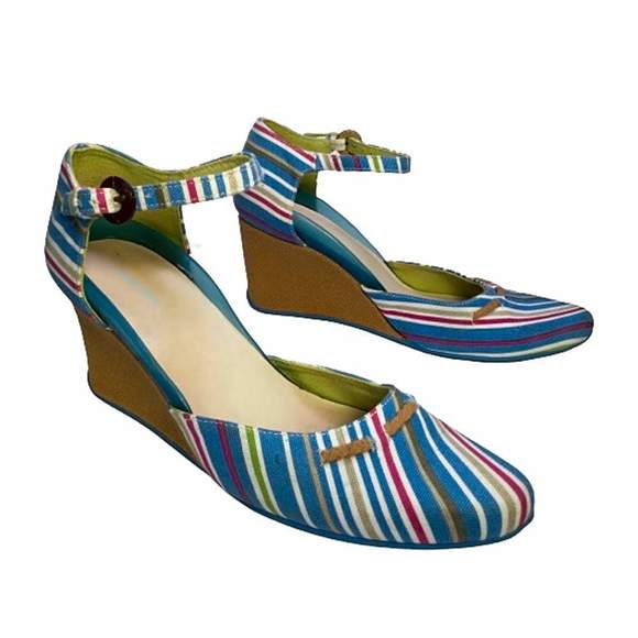 Diesel Shoes - Diesel Espadrilles Wedge Sandals Rainbow Heels Women Shoes US 8